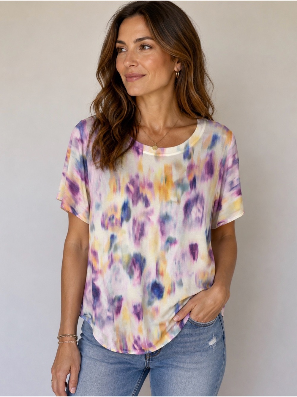 Nally & Millie Short Sleeve Tie-Dye Tee